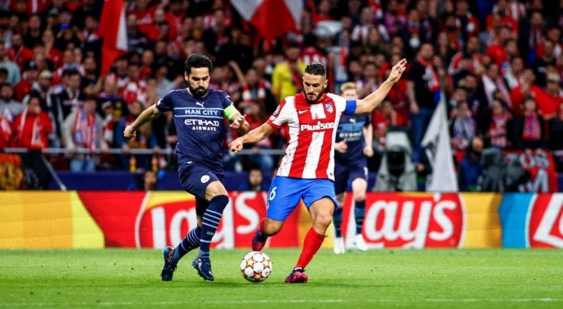 Atlético de Madrid e Manchester City  disputam a Champions League.