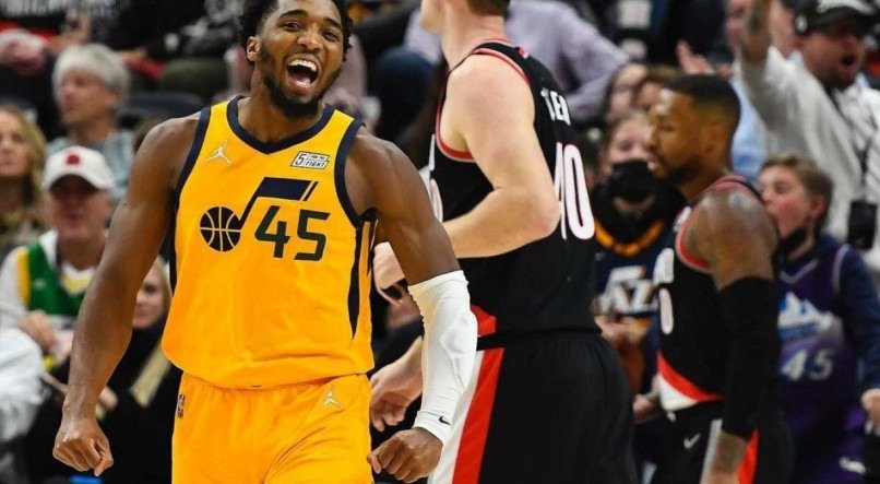 Donovan Mitchell quando atuava pelo Utah Jazz