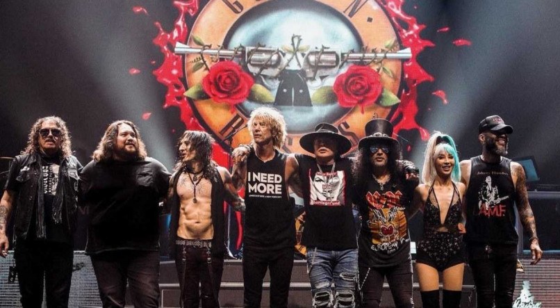 SHOW NO RECIFE Guns N' Roses durante show no Hard Rock Live Hollywood, em 3 de outubro de 2021