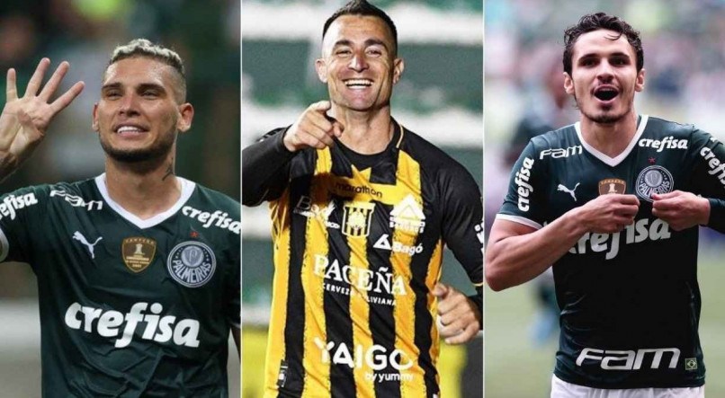 Jogadores no ranking de artilheiros destaques da Libertadores 2022. 