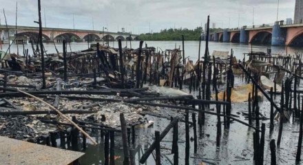 Moradores da Comunidade do Pina perderam tudo após o incêndio