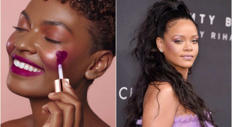 Blush roxo vira tendência no mundo de beleza depois de viralizar no TikTok com produto de Rihanna