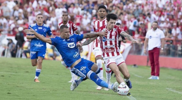 Lance da partida entre Náutico x Cruzeiro partida válida pelo Campeonato Brasileiro da Série B de 2022.

