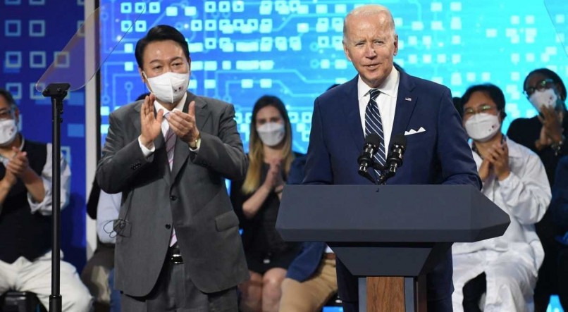 Presidente dos Estados Unidos, Joe Biden, se reúne com presidente da Coreia do Sul, Yoon Suk-youl