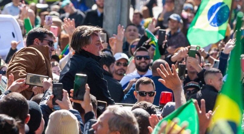 O presidente Jair Bolsonaro participa da Marcha para Jesus