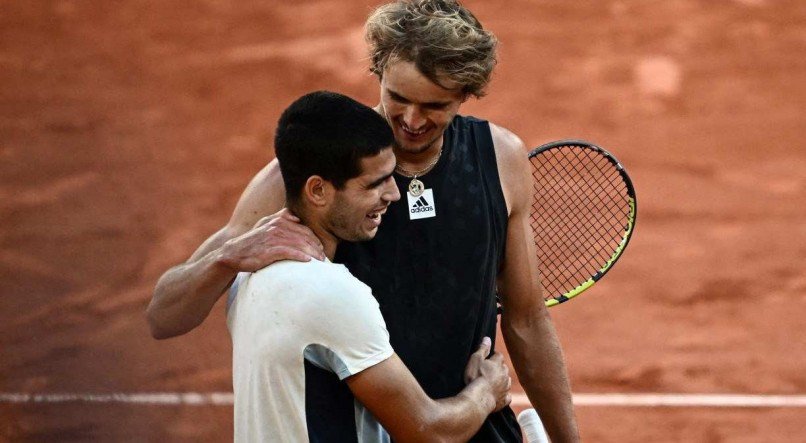 Zverev e Alcaraz duelaram nas quartas de final de Roland Garros 2022