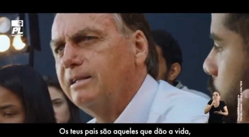 Bolsonaro em inserção de TV do PL