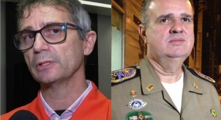 Cássio Sinomar e Carlos D'Albuquerque, chefes da Defesa Civil do Recife e de Olinda, respectivamente