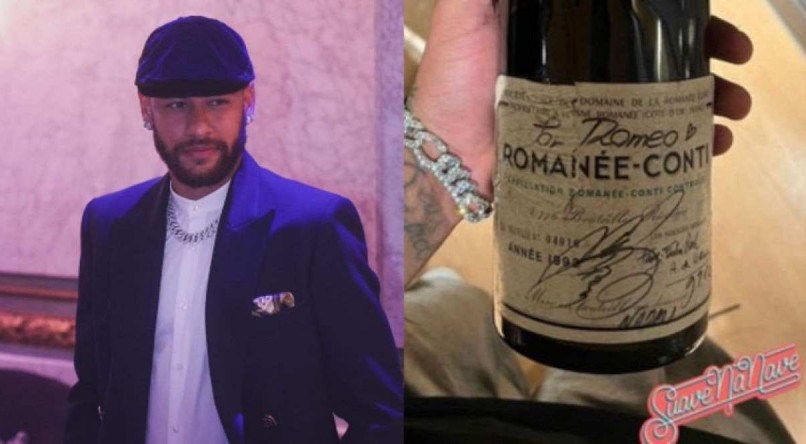Neymar usou suas redes sociais com um Romanée-Conti, um dos vinhos mais caros do mundo