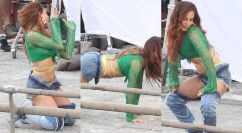Anitta causou ao surgir rebolando a bunda em meio a movimentada rua do Rio de Janeiro
