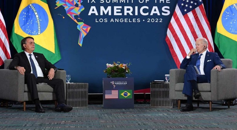 Biden e Bolsonaro se encontraram em Los Angeles