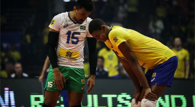 A Seleção brasileira perdeu para a China na Liga das Nações de vôlei
