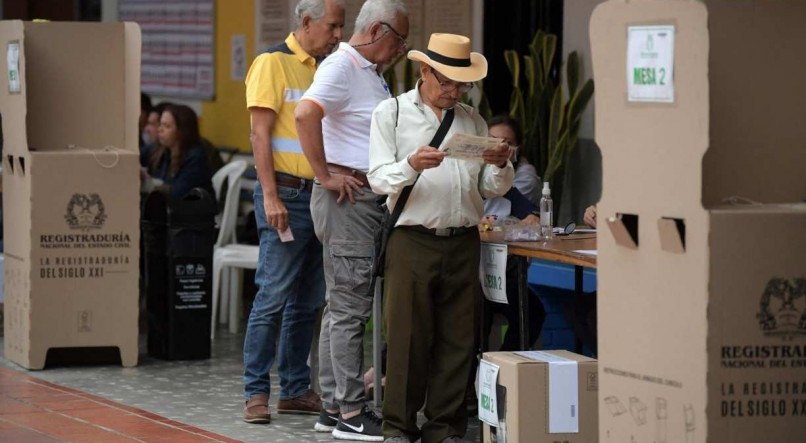 Local de votação em Bucaramanga, Colômbia