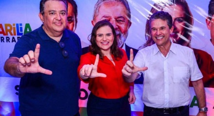 Sebastião Oliveira (Avante), Marília Arraes (SD) e André de Paula (PSD)