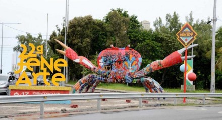 Caranguejo gigante, escultura da Fenearte