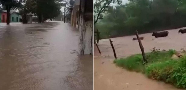 Correntes, no Agreste, é uma das cidades mais afetadas pela chuva