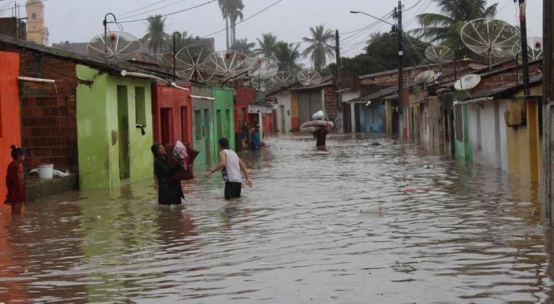 Enchente em Correntes, no Agreste de Pernambuco