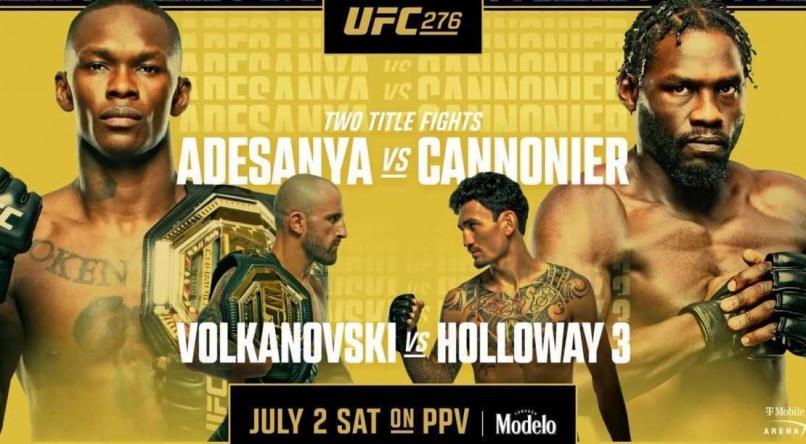 Israel Adesanya e Jared Cannonier fazem a luta principal do UFC 276 