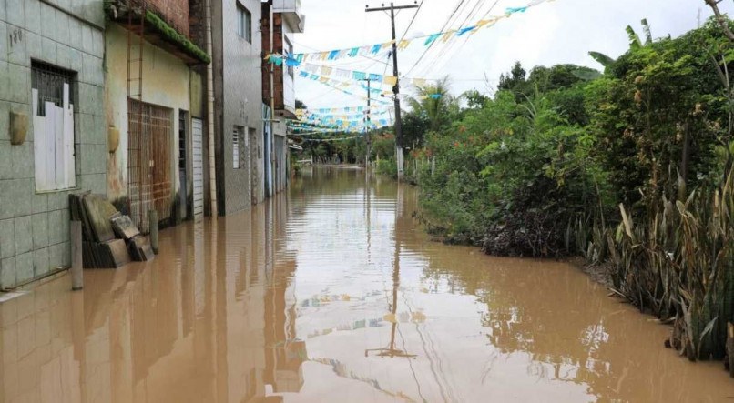 Enchente na cidade de Palmares, Mata Sul de Pernambuco