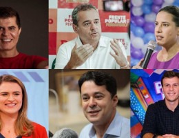 Mosaico com pré-candidatos ao Governo de Pernambuco