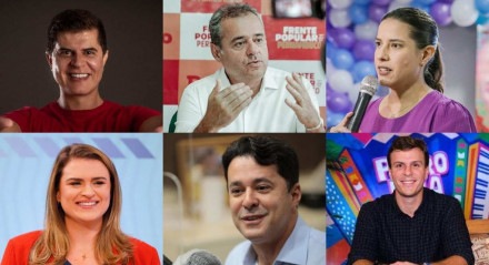 Mosaico com pré-candidatos ao Governo de Pernambuco