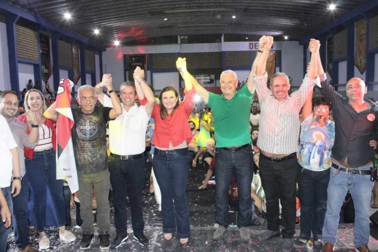 Pré-candidata a governadora Marília Arraes prestigia evento promovido pelo pré-candidato a deputado estadual Jorge Carreiro (SD) Flávio Marcone