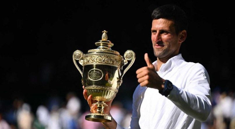 HEGEMONIA Este é o quarto título consecutivo do sérvio em Wimbledon (em 2020 não teve por conta da pandemia)