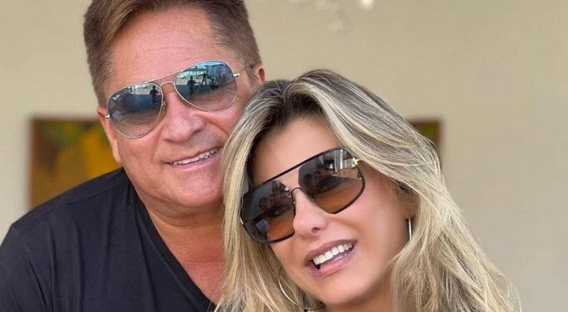 Leonardo e Poliana Rocha são casados e pais de Zé Felipe