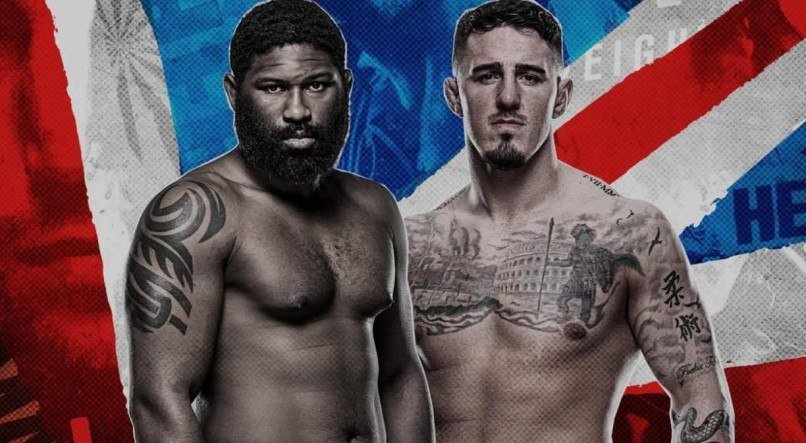 Curtis Blaydes e Tom Aspinall fazem a luta principal do UFC Londres, neste sábado (23)