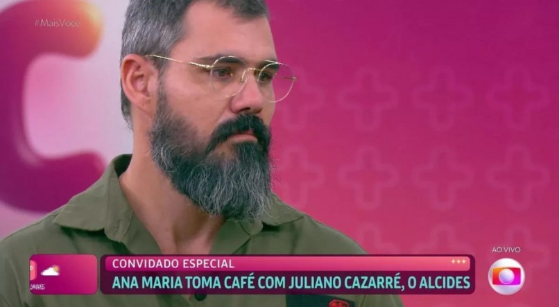 Juliano Cazarré foi ao 'Mais Você' nesta segunda-feira.
