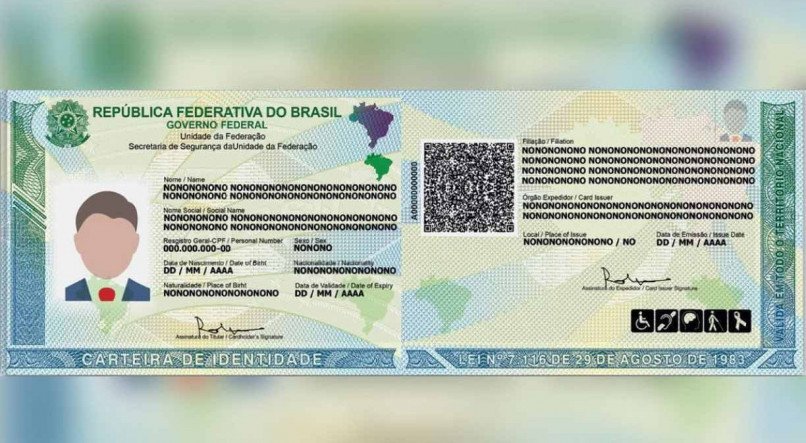 Nova Carteira de Identidade Nacional j&aacute; come&ccedil;ou a ser emitida totalmente em alguns estados.