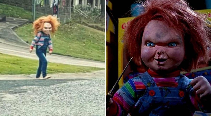 Fantasiado do boneco assassino Chucky, garotinho de 5 anos aterroriza vizinhos