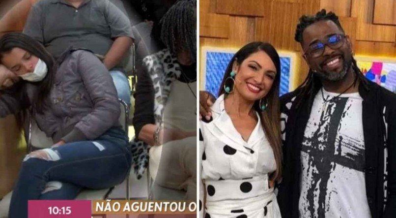 A mulher que dormiu na plateia do 'Encontro' foi chamada para conversar sobre o assunto