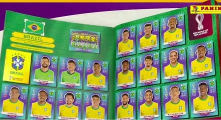 Os jogadores da Seleção Brasileira no Álbum da Copa do Mundo