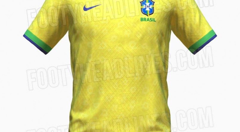 Camisa amarela da Sele&ccedil;&atilde;o Brasileira na Copa do Mundo 2022