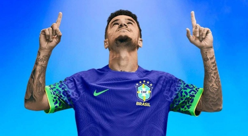 Nova camisa da Sele&ccedil;&atilde;o Brasileira (uniforme 2) para a Copa do Mundo 2022