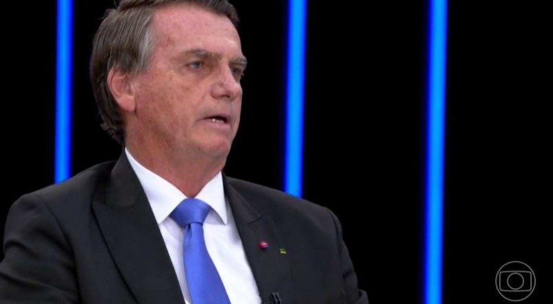 Bolsonaro durante entrevista ao Jornal Nacional