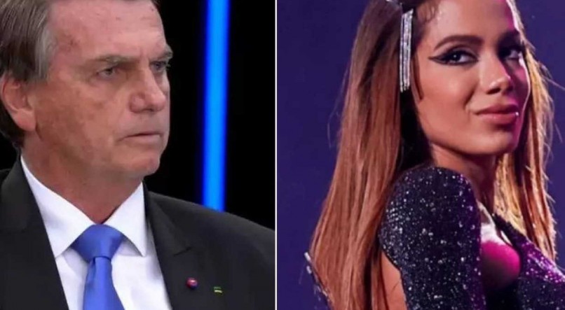 Presidente Jair Bolsonaro trocou farpas com Anitta no Twitter