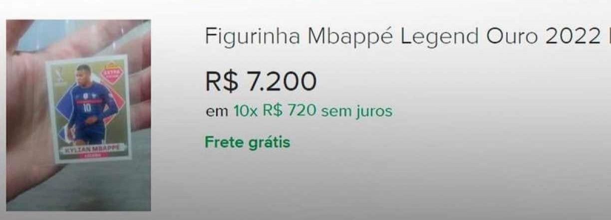 ÁLBUM DA COPA: Figurinha rara de Mbappé está sendo vendida por