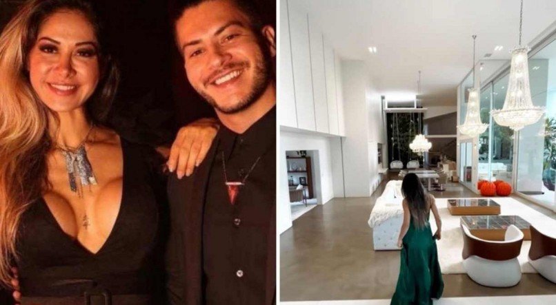 Maíra Cardi fez um tour na mansão que mora com Arthur Aguiar e impressionou os fãs