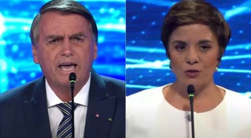 Jair Bolsonaro (PL) atacou a jornalista Vera Magalhães durante debate