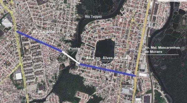 GOOGLE EARTH/TRAÇADO ELABORADO PELA JBR ENGENHARIA