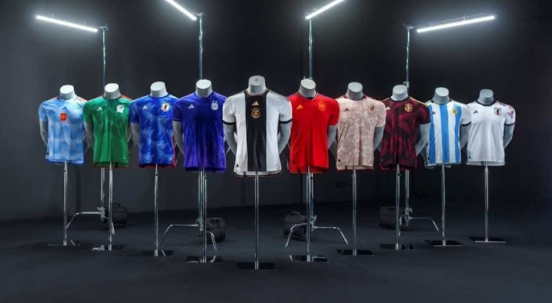 A Adidas lançou os uniformes da maior parte das suas seleções que disputarão a Copa do Mundo 2022