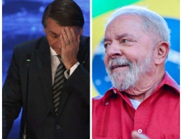 Presidente Jair Bolsonaro (PL) fica para trás no levantamento comparado ao ex-presidente Lula (PT)