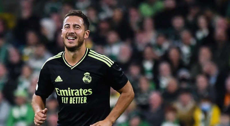 Hazard marcou o terceiro gol do Real Madrid sobre o Celtic pela Champions League