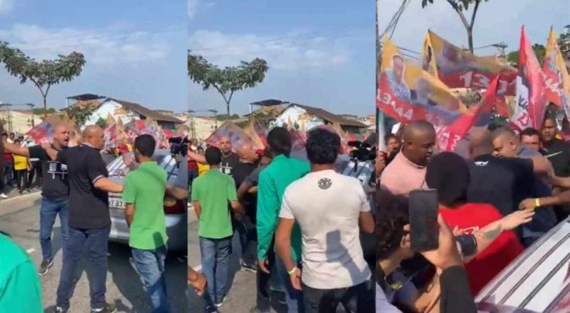 Confusão entre bolsonarista e petistas no Rio de Janeiro