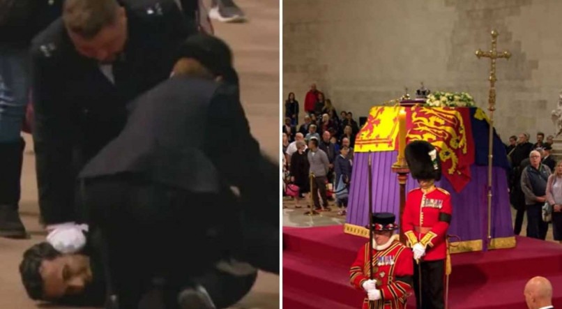 Homem corre em direção ao caixão da rainha Elizabeth II e é preso; veja o vídeo
