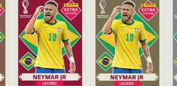 CONSEGUI O NEYMAR LEGEND! Figurinha Extra copa do mundo #shorts 