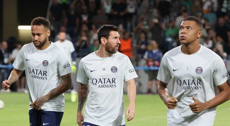 Neymar, Messi e Mbapp&eacute; jogam pelo PSG