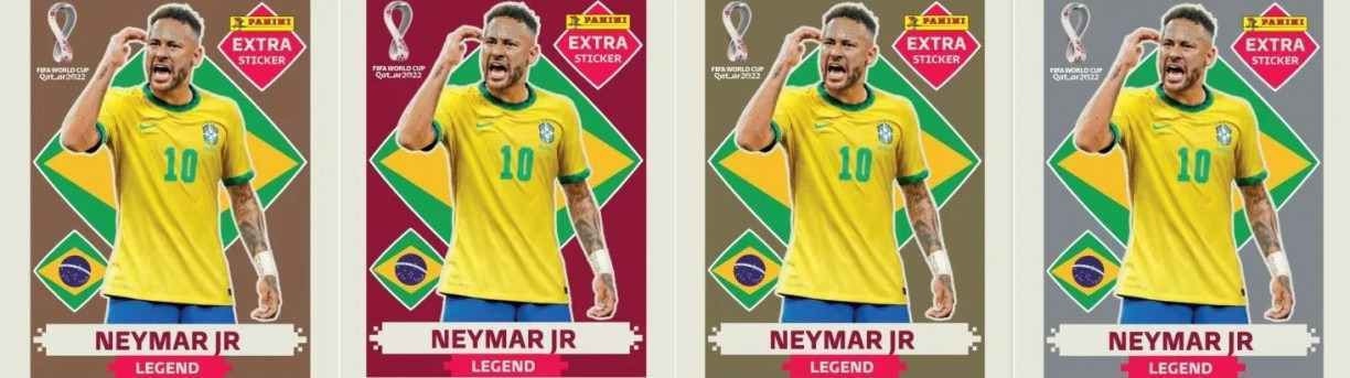 Kit 2 Figurinhas Neymar Legend Copa 2022 Simil